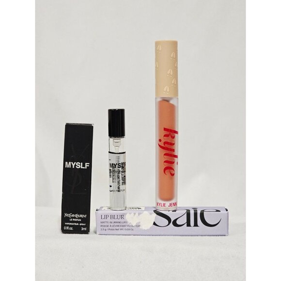 Make up perfume bundle YSL MYSELF, KYLIE LIPSTICK, SAIE LIPSTICK - Picture 1 of 2